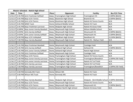 Athletic Schedule 5-15 Thru 5-22