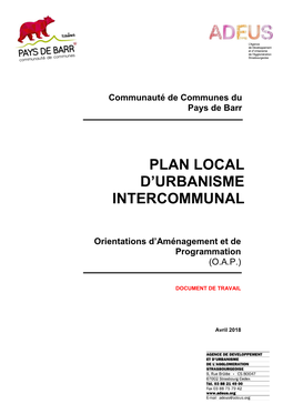 Plan Local D'urbanisme Intercommunal