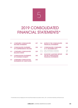 2019 Consolidated Financial Statements*