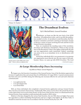 Spring 2016 the Drumbeat Evolves by R
