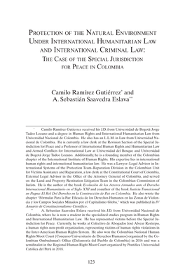 Protection of the Natural Environment Under International Humanitarian Law and International Criminal Law: the Case of the Special Jurisdiction for Peace in Colombia