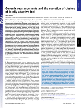 Genomic Rearrangements and the Evolution of Clusters of Locally