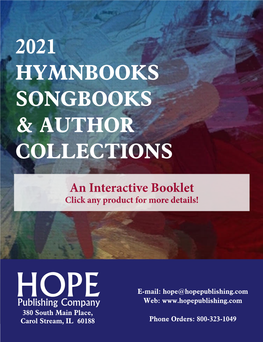 2021 Hymnbooks Songbooks & Author Collections