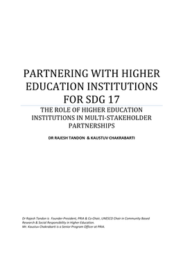 Partnering with Heis for SDG 17