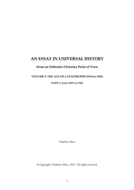 An Essay in Universal History