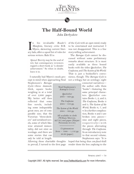 The Half-Bound World John Derbyshire