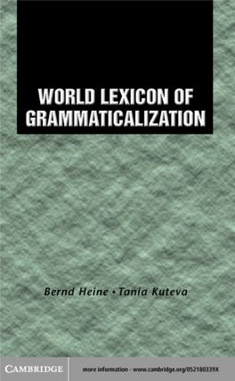 World Lexicon of Grammaticalization