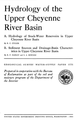 Hydrology of the Upper Cheyenne River Basin A