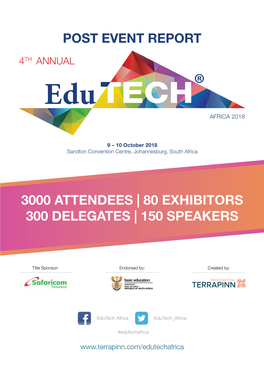 80 Exhibitors 300 Delegates | 150 Speakers