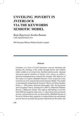 Unveiling Poverty in Interlock Via the Keywords Semiotic Model