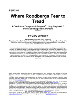 Where Roodbergs Fear to Tread