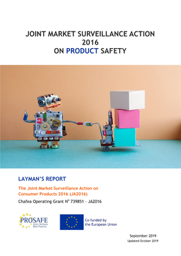 Joint Market Surveillance Action 2016 on Product Safety