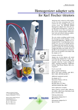 Homogenizer Datasheet