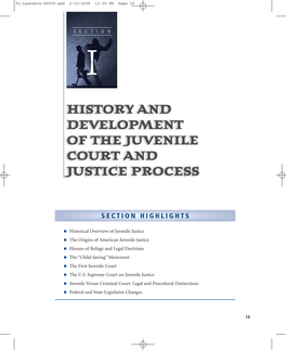History and Development of the Juvenile Court and Justice Process