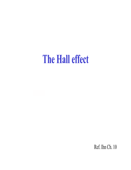 The Hall Effect