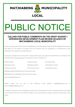 Public Notice