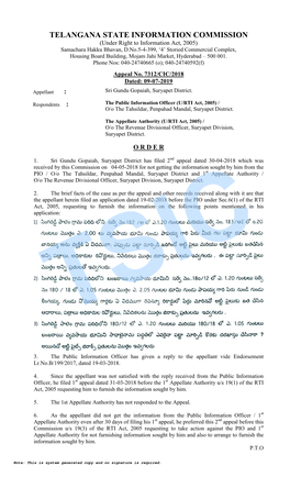 Telangana State Information Commission