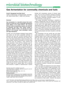 Gas Fermentation for Commodity Chemicals and Fuels