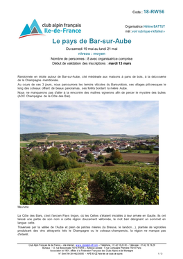 Le Pays De Bar-Sur-Aube