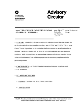 Vibration and Fatigue Evaluation Of