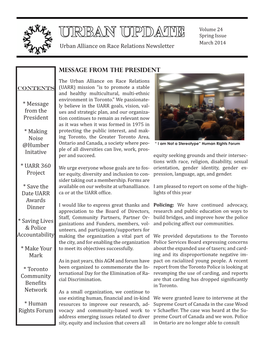 March 2014 Urban Alliance on Race Relations Newsletter