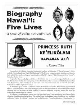 Princess Ruth Ke'elikölani