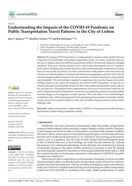 Understanding the Impacts of the COVID-19 Pandemic on Public Transportation Travel Patterns in the City of Lisbon