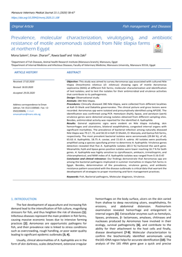 Prevalence, Molecular Characterization, Virulotyping, And