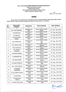 FWPM/SHFWS/Recruitment/2016/5-II ORDER T7