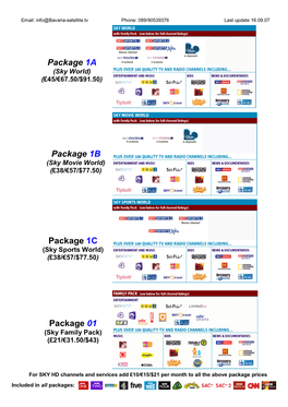 Sky Price Matrix2007-8