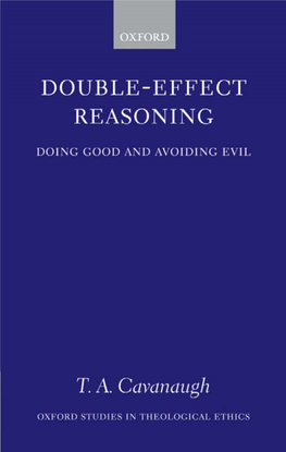 Double-Effect Reasoning : Doing Good and Avoiding Evil