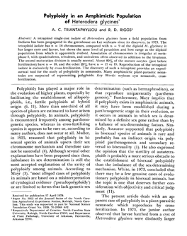 Polyploidy in an Amphimictic Population of Heterodera Glycines