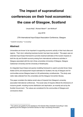 The Case of Glasgow, Scotland