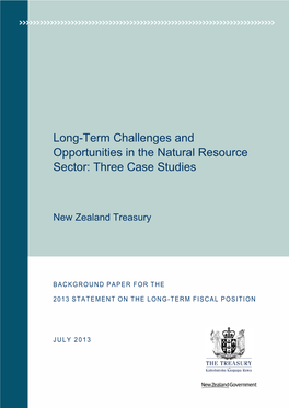 Long-Term Challenges and Opportunities in the Natural Resource Sector: Three Case Studies