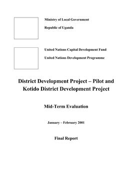 Pilot and Kotido District Development Project