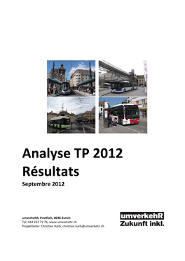 Analyse TP 2012 Résultats Septembre 2012