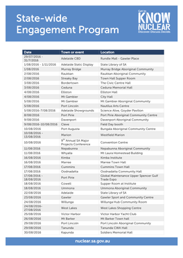 State-Wide Engagement Program