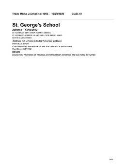 St. George's School 2298451 13/03/2012 ST