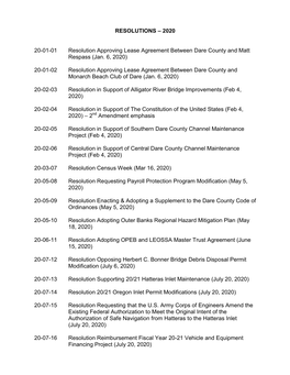 2020 20-01-01 Resolution Approving Lease Agreement