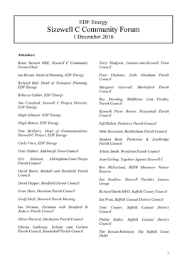 Sizewell C Community Forum 1 December 2016