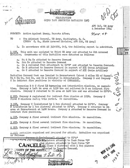 Reports After. AFO 3A0, US Array 4 Decemb