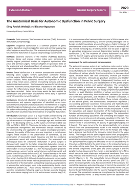 The Anatomical Basis for Autonomic Dysfunction in Pelvic Surgery Elroy Patrick Weledji and Eleanor Ngounou