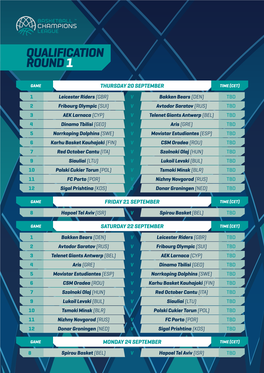 Qualification Round 1