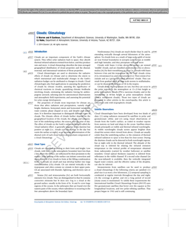 Clouds: Climatology