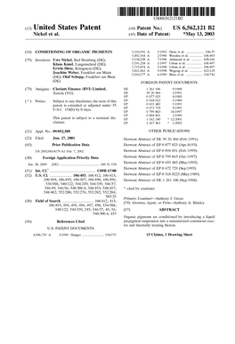 (12) United States Patent (10) Patent No.: US 6,562,121 B2 Nickel Et Al