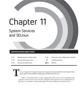 Chapter 11 System Services and Selinux