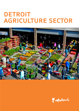 DETROIT AGRICULTURE SECTOR Foreword