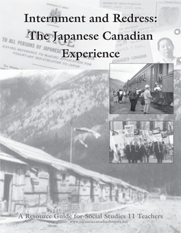 Internment and Redress: the Japanese Canadian Experience