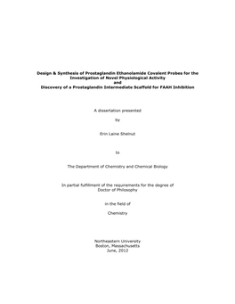 Synthesis of Prostaglandin Ethanolamide Covalent Probes For