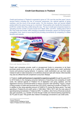 Credit Card Business in Thailand
